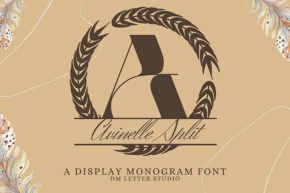 Avinelle Split Monogram Font for Creative Crafters