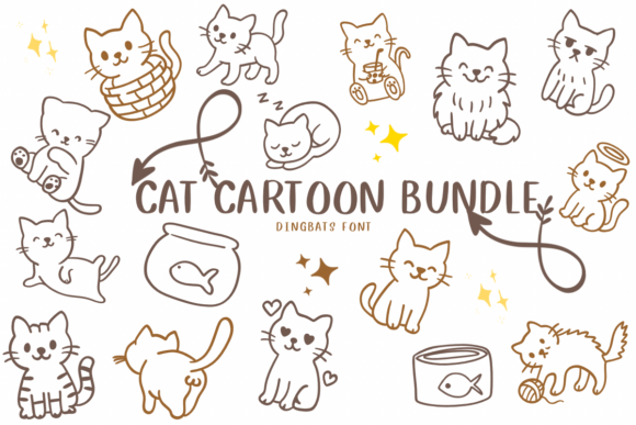 Boost Your Brand with Cat Cartoon Bundle