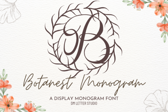 Botanest Monogram: A Botanical Serif for Handmade Creators