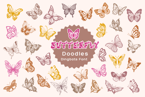 Butterfly Doodles: A Springtime Typographic Delight