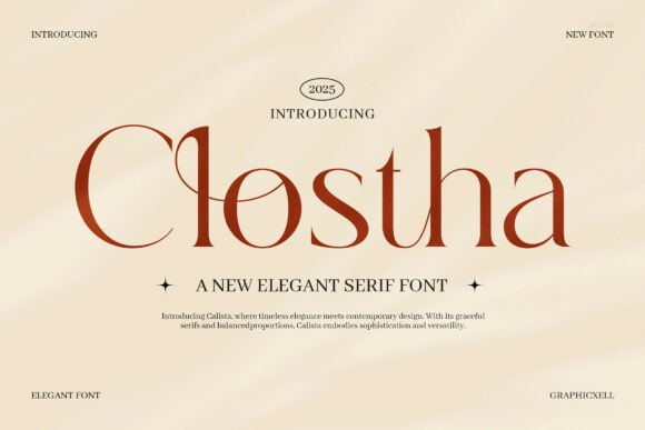 Clostha Serif: Elevating Your Digital Design with a Modern Typeface
