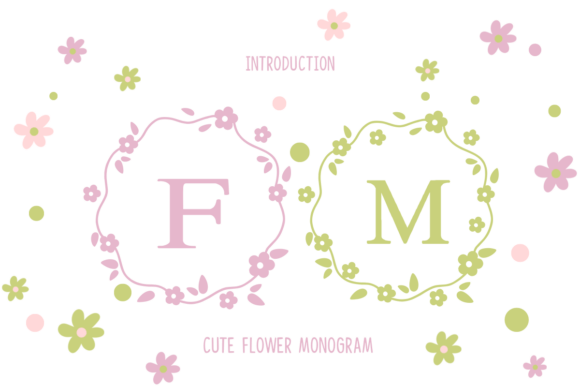 Cute Flower Monogram: A Decorative Font for Elegant Web Design