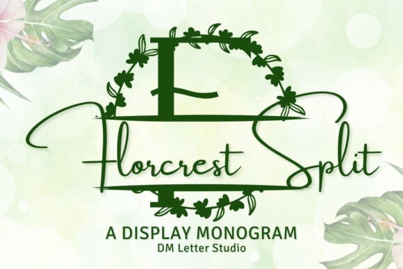 Florcrest Split Monogram Font for Editorial Design
