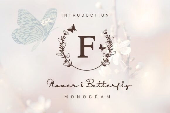 Flower and Butterfly Monogram: A Decorative Typeface for Digital Branding