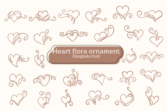 Heart Flora Ornament: A Delicate Touch for Digital Design