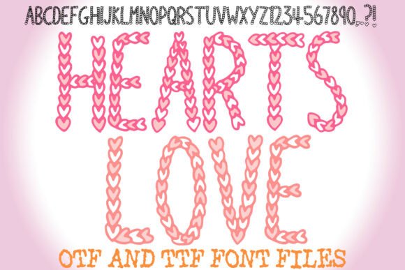 Hearts Love Font: A Romantic Typographic Statement