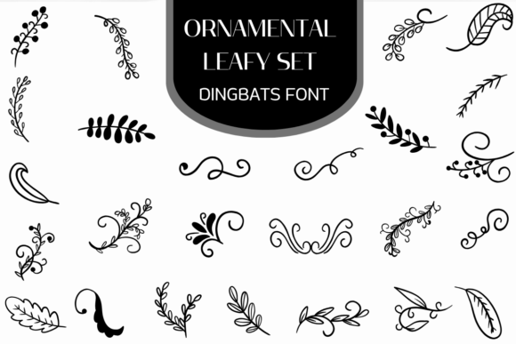 Ornamental Leafy Set: A Font for Elegant Digital Design