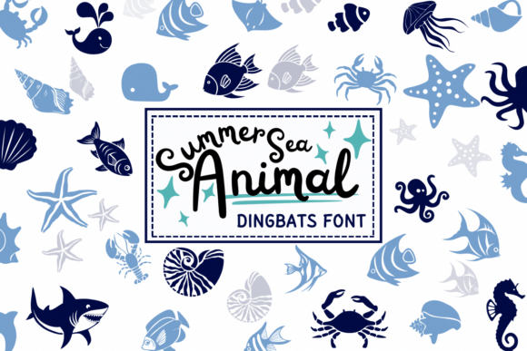 Summer Sea Animal: A Font for Creative Crafters